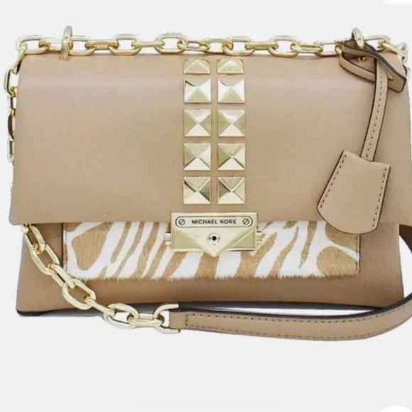 MK Michael Kors Cece Medium Lady
Shoulder Bag Crossbody 
Handbag Satchel Camel - Picture 7 of 17